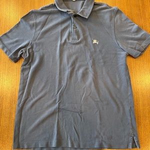 Burberry men’s medium polo grey blue